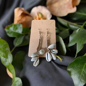 Cowrie Shells Rhinestone Dangle Earrings